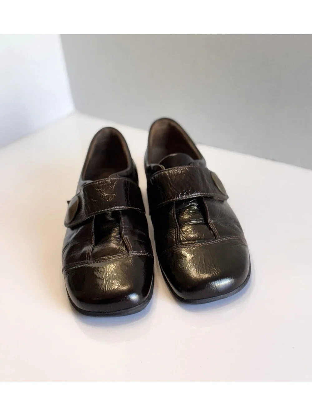 Josef Seibel Kathrin Loafers Women's Brown Patent Leather Comfort Shoe Size 8.5